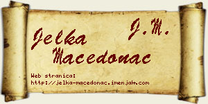 Jelka Macedonac vizit kartica